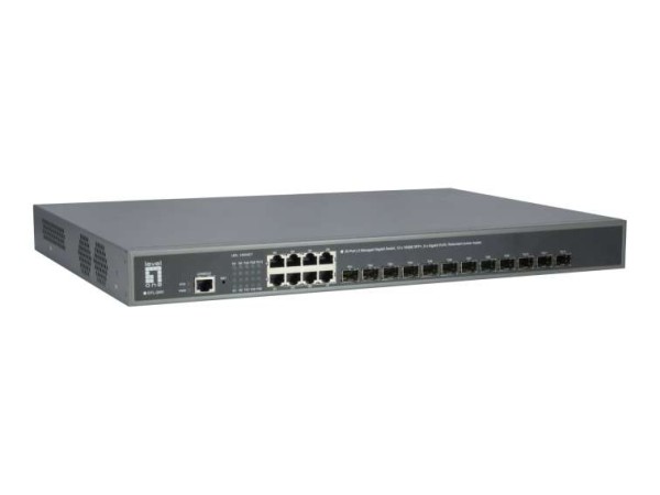 LEVEL ONE Switch 8x GE GTL-2091 12xGSFP 19" GTL-2091