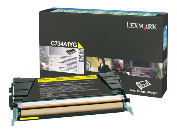 LEXMARK Gelb Tonerpatrone LCCP, LRP C734A1YG