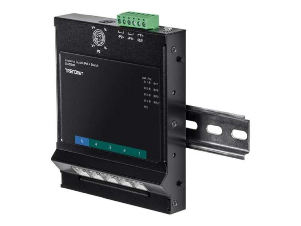 TRENDNET Industrie Switch 5 Port Fast Eth. PoE+ L2 DIN-Rai TI-PG50