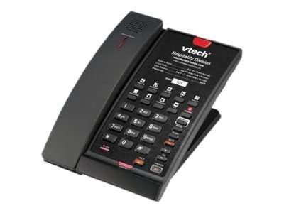 ALCATEL A2411, mattschwarz, 1 Leitung, 10 Kurzwahltasten 3JE40005AA