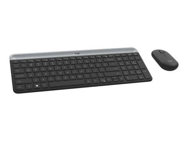 LOGITECH LOGITECH Slim Wireless Keyboard and Mouse Combo MK470 - GRAPHITE - FRA - CENTRAL