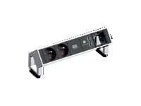 BACHMANN Steckdosenleiste Desk2 2xUTE Dosen 35° 1x 902.232