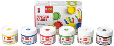 Marabu KiDS Fingerfarbe, 100 ml, 6er Set