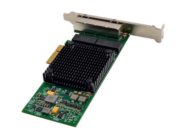 INTOS ELECTRONIC INLINE Quad Gigabit Netzwerkkarte, 4x RJ45 1 Gb/s, PCIe x4