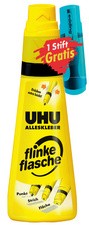 UHU Alleskleber flinke flasche + GRATIS edding Textmarker