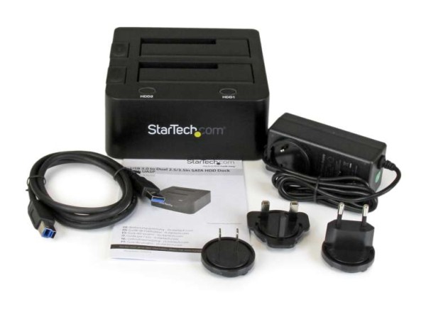 STARTECH.COM 2-fach USB3.0 Festplatten Dockingstation mit UASP für 6,35/8,8 SDOCK2U33