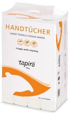 Tapira Handtuchpapier Plus, 245 x 210 mm, V-Falz, weiß