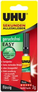 UHU Sekundenkleber EASY, lösemittelfrei, 3 g in Tube