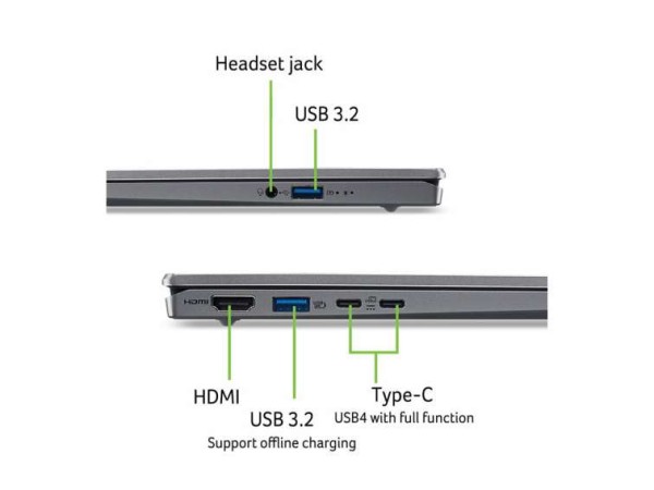 ACER Swift Go 14 AI OLED SFG14-64-R4DG 35,6cm (14") AMD AI7 350 32GB 1TB W1 NX.JDAEG.008