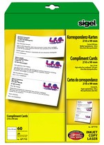 sigel PC-Korrespondenz-Karten, DIN lang, weiß, 185 g/qm, MP