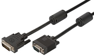 DIGITUS Adapterkabel, DVI - HD15, 2,0 m, schwarz