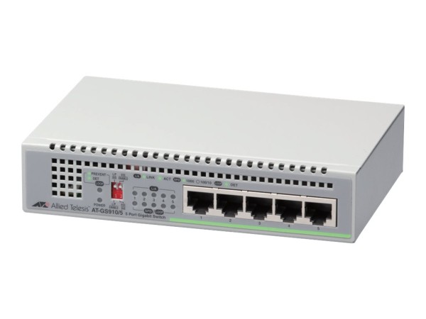 ALLIED TELESIS ALLIED GS910 Series - Unmanaged Layer 2 Gigabit SmartSwitche AT-GS910/5-50