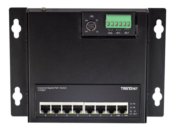 TRENDNET Industrie Switch 8 Port Gbit Unman. PoE+ FA Metall TI-PG80F