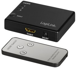 LogiLink Full HD Small HDMI Switch, 3-fach, schwarz