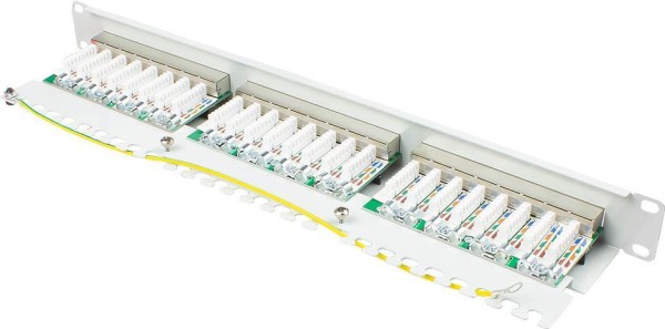 GOOD CONNECTIONS Patchpanel 19"Cat. 6A 24-P. 1HE lichtgr. GC-N0144