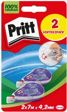 Pritt Korrekturroller Mini Flex, 4,2 mm x 7 m, 2er Blister