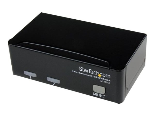 STARTECH.COM 2 Port Professional USB KVM Switch Kit with Cables SV231USBGB