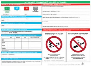 EXACOMPTA Panneau affichage obligatoire, 570 x 420 mm