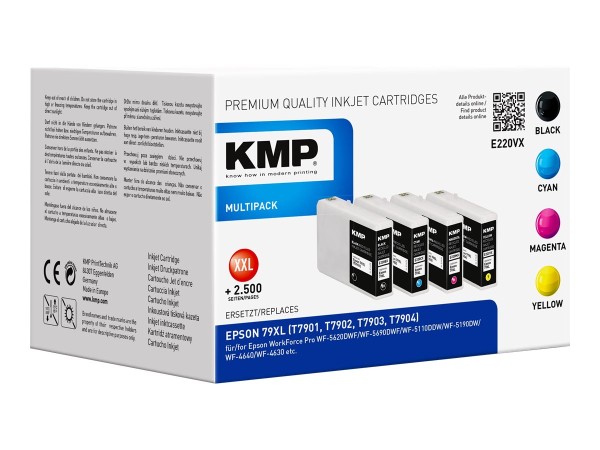 KMP KMP MULTIPACK E220VX 4er Pack Schwarz, Gelb, Cyan, Magenta Tintenpatrone