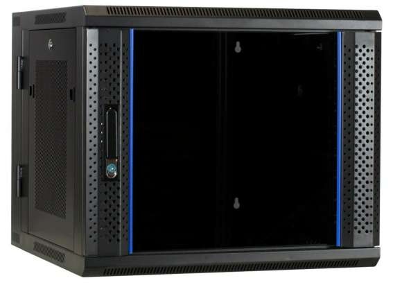 DSIT 9 HE Serverschrank, wendbares Wandgehäuse mit Glastür und perforierten DS6609ZP-DOUBLE
