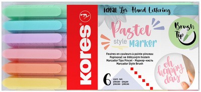 Kores Fasermaler Brush Tip Marker Pastel Style