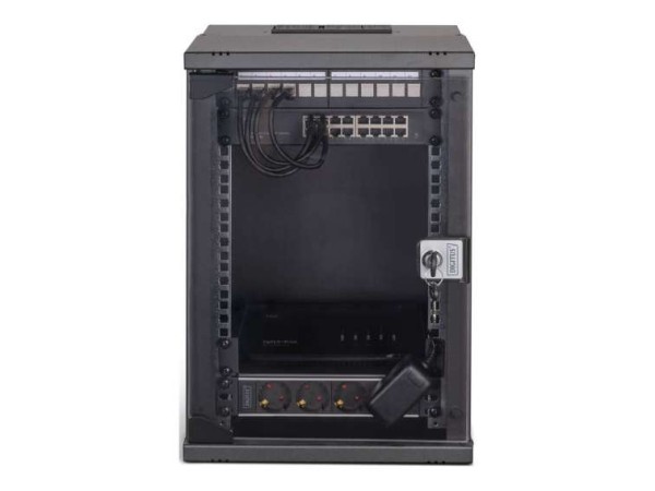 DIGITUS Netzwerk-Set 254 mm (10") - 9HE, 315x300 mm (BxT) sw DN-49103-SET