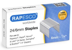 RAPESCO Heftklammern 24/8, verzinkt, 1.000 Stück