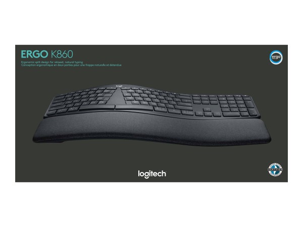 LOGITECH LOGITECH ERGO K860 - GRAPHITE - PAN - NORDIC