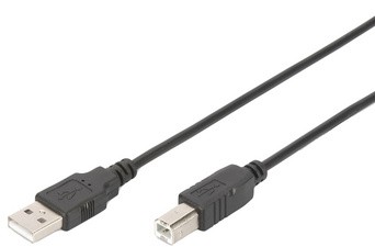 DIGITUS USB 2.0 Kabel BASIC, USB-A - USB-B Stecker, 1,8 m