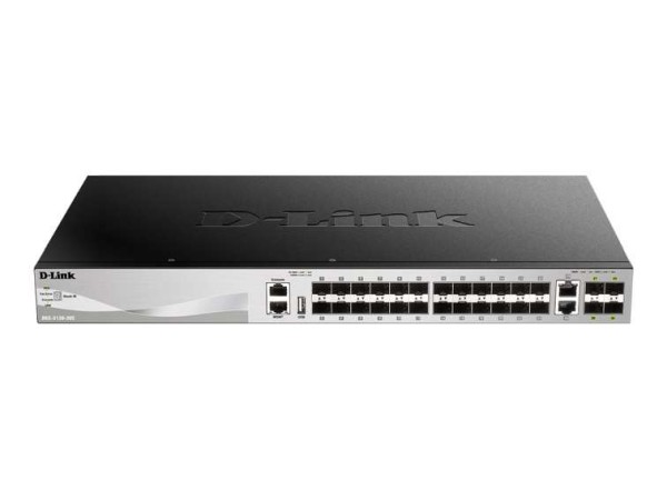 D-LINK 30-Port Layer 3 Fiber Gigabit Stack Switch (SI), D-Link Layer 3 Swit DGS-3130-30S/E