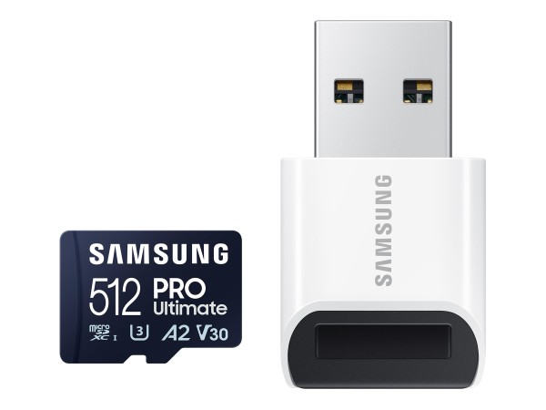 SAMSUNG SAMSUNG PRO Ultimate 512 GB microSD-Speicherkarte mit USB-Kartenleser