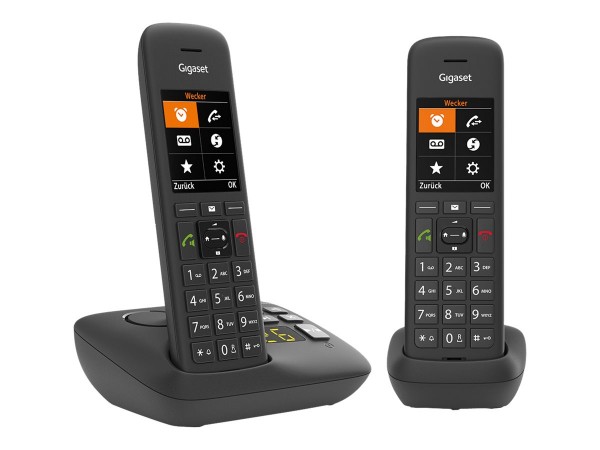 GIGASET C575A Duo schwarz schnurlos analog DECT 2 Mobilteile TFT-Farb-Display Freisprechen