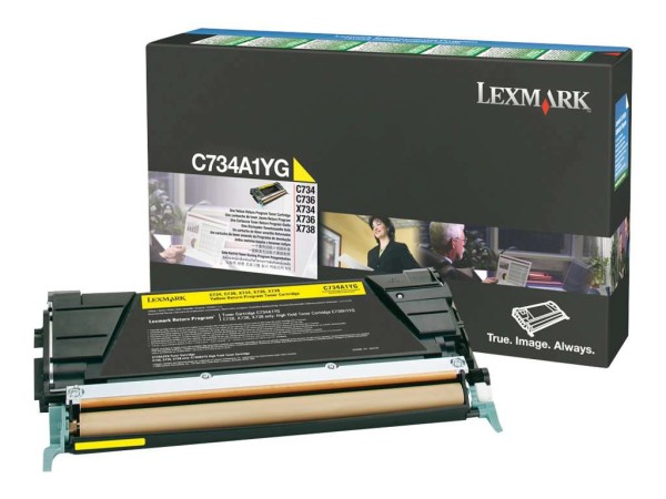 LEXMARK Gelb Tonerpatrone LCCP, LRP 0C734A1YG