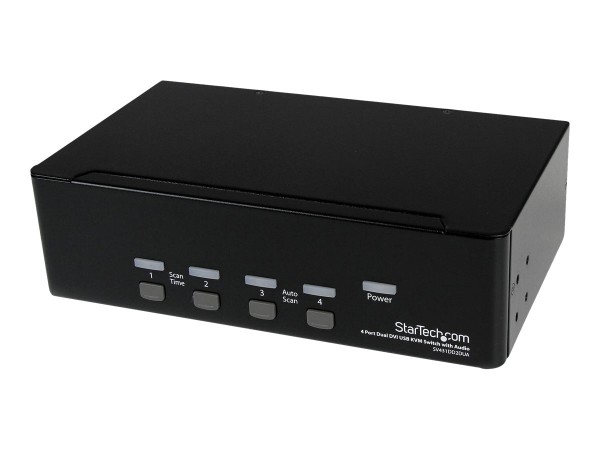 STARTECH.COM 4 Port Dual DVI USB KVM Switch/ Umschalter mit Audio und USB 2 SV431DD2DUA