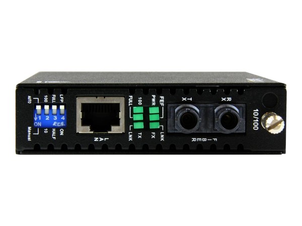 STARTECH.COM STARTECH.COM LWL / Glasfaser Medienkonverter - 10/100 Mbit/s Ethernet Medien Konverter ST 2 km - 100