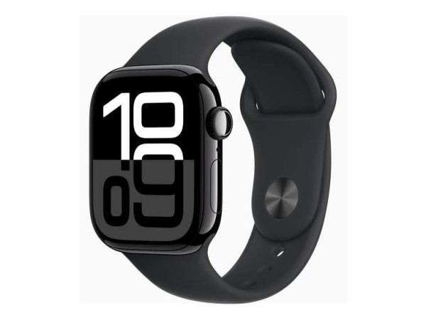 APPLE Watch Series 10 GPS 42mm Jet Black Aluminium Case with Black Sport Ba MWWE3QF/A