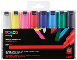 POSCA Pigmentmarker PC-8K, 4er Etui