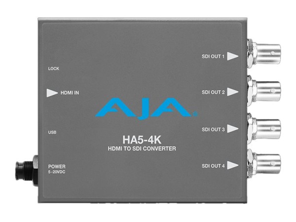 AJA AJA HA5-4K Mini-Converter - Umwandlung von HDMI zu 4K SDI - 4 x 3G SDI Ausgängen (HA5-4K)
