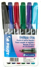 PILOT Faserschreiber V Sign Pen, 6er Etui