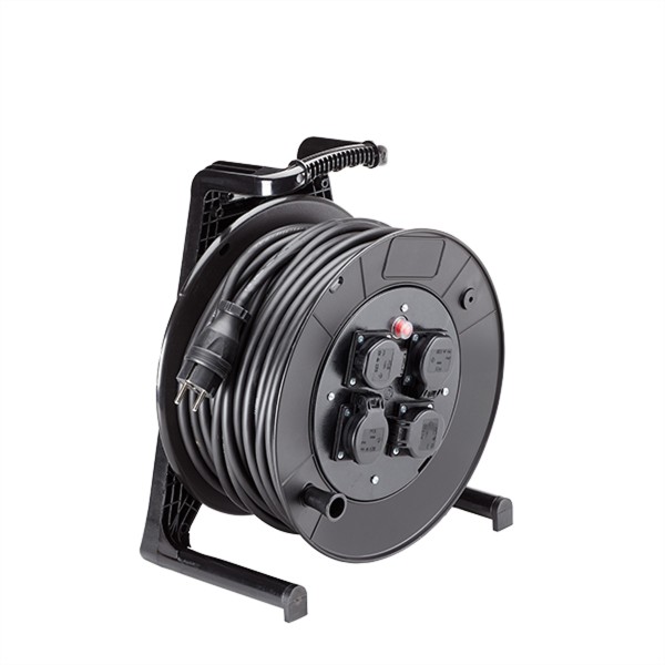 BACHMANN BACHMANN Kabeltrommel 4xSchuko 399.004 IP54 40m H07RN-F3G1,5 Thermosicherung s