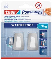 tesa Powerstrips Duo-Haken WATERPROOF Metall/Plastik