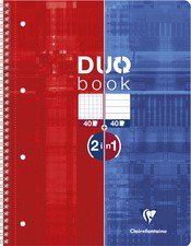 Clairefontaine Collegeblock DUOBOOK, DIN A4, kariert/liniert