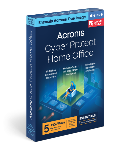 ACRONIS ACRONIS Cyber Protect Home Office Essentials 5 Computer 1 year subscription BOX DE