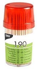 PAPSTAR Zahnstocher, aus Holz, rund, Länge: 65 mm