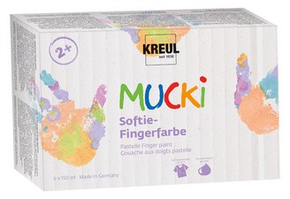 KREUL Softie-Fingerfarbe "MUCKI", 150 ml, 6er-Set