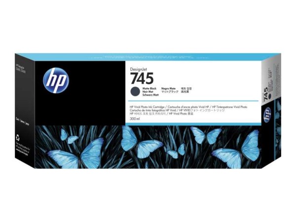 HP 745 mattschwarz DesignJet Tintenpatrone F9K05A