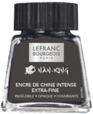 LEFRANC BOURGEOIS Tinte Nan-King, schwarz, im Glas, 14 ml
