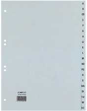 HETZEL Kunststoff-Register, A-Z, A4 halbe Höhe, 20-teilig