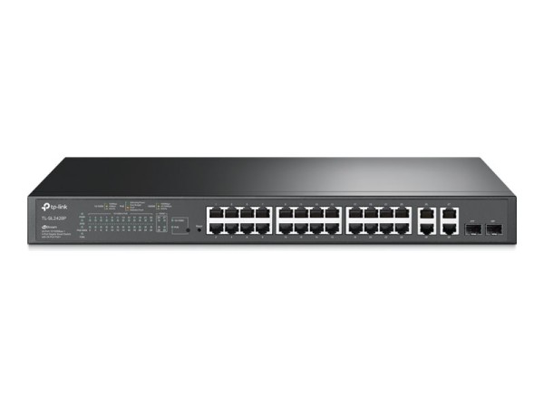 TP-LINK Omada 24-Port 10/100 Mbps + 4-Port Gigabit Smart Switch with 24-Por SL2428P