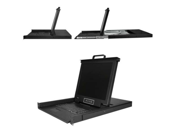 STARTECH.COM 1HE 8 Port Rackmontage VGA KVM Konsole für Server Racks - LCD RKCONS1708K